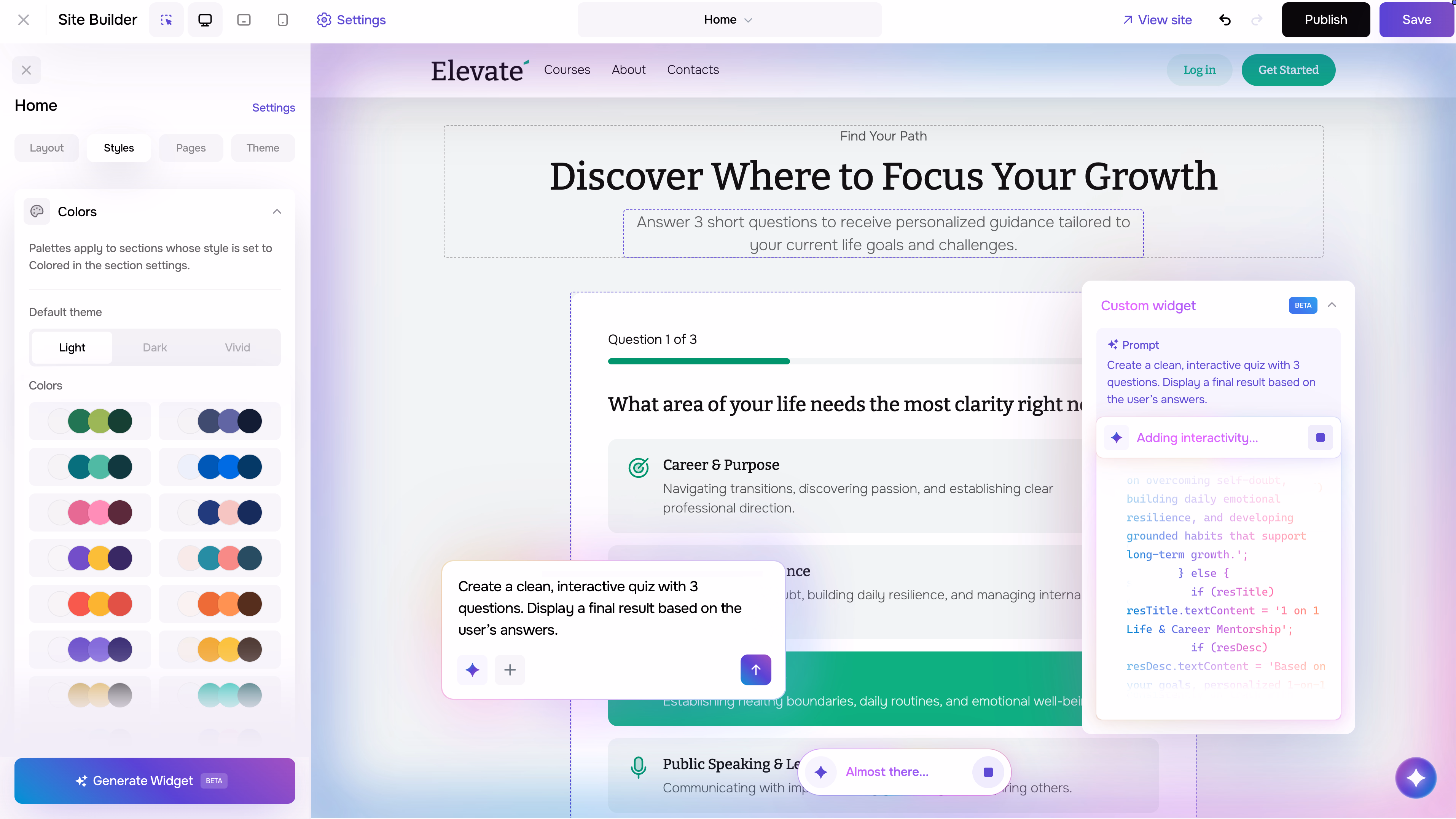 AI Website Builder screenshot